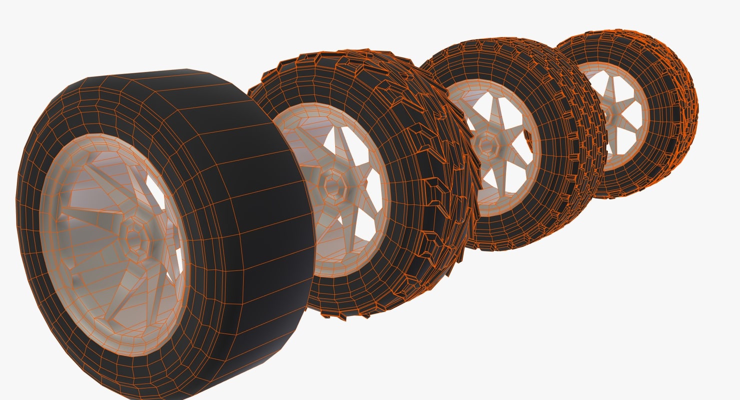 Wheels for RC Car 3D model