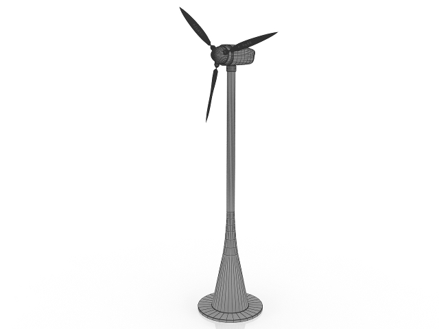 Wind turbine 3D model