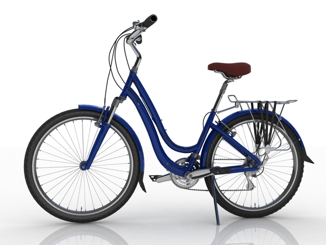 Women’s bicycle blue 3D model