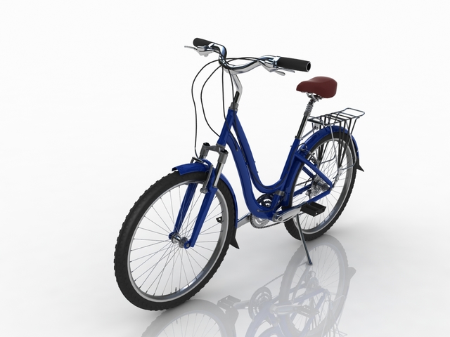 Women’s bicycle blue 3D model