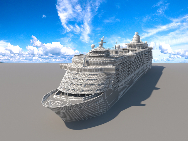 Сruise liner 3D model