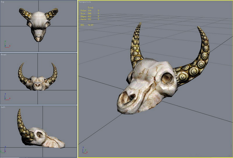 Bull Skull 3D model