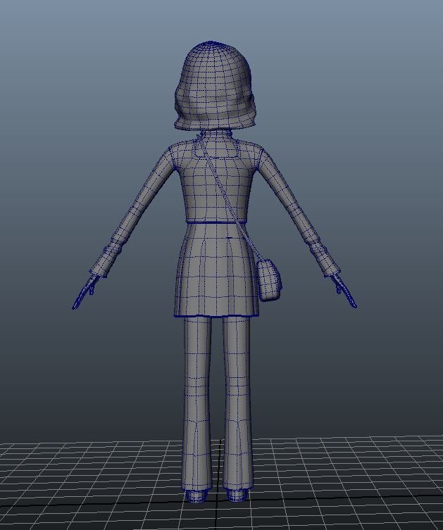 Cartoon Girl 3D model