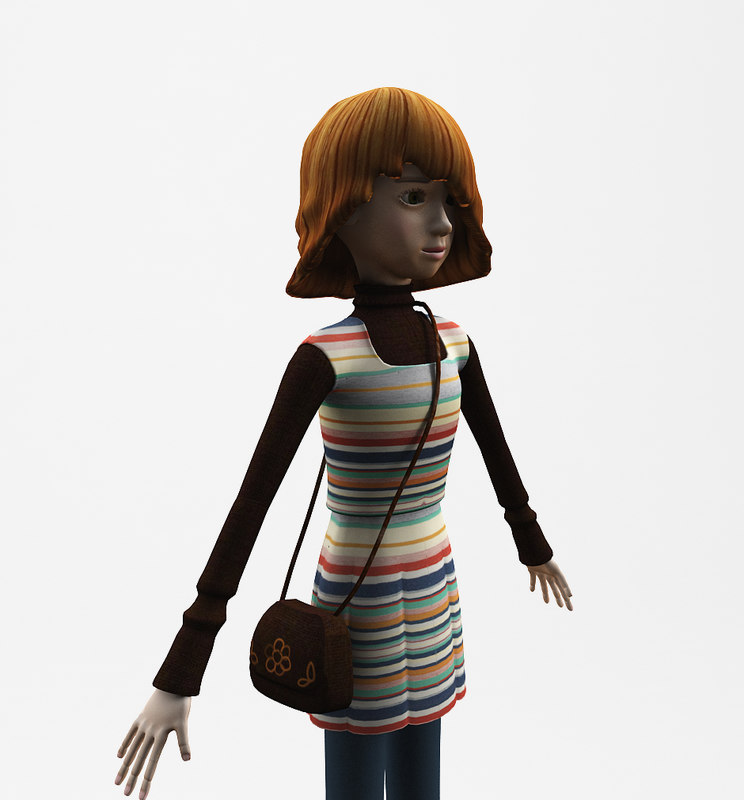 Cartoon Girl - Free 3D models