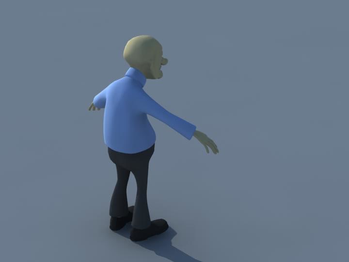 Cartoon Old Man 3D model