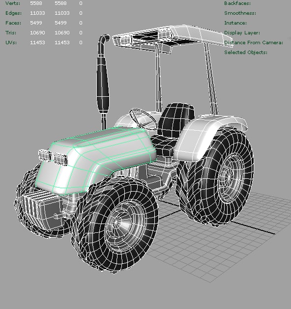 Cartoon Tractor 3D model