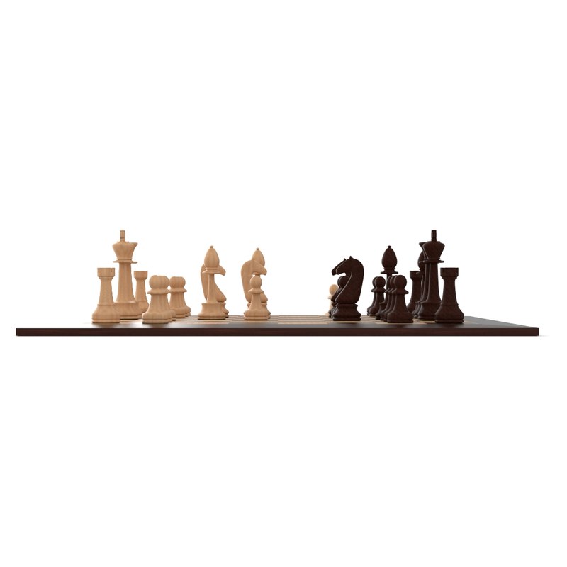 Chess Table Free 3D Model - .blend - Free3D