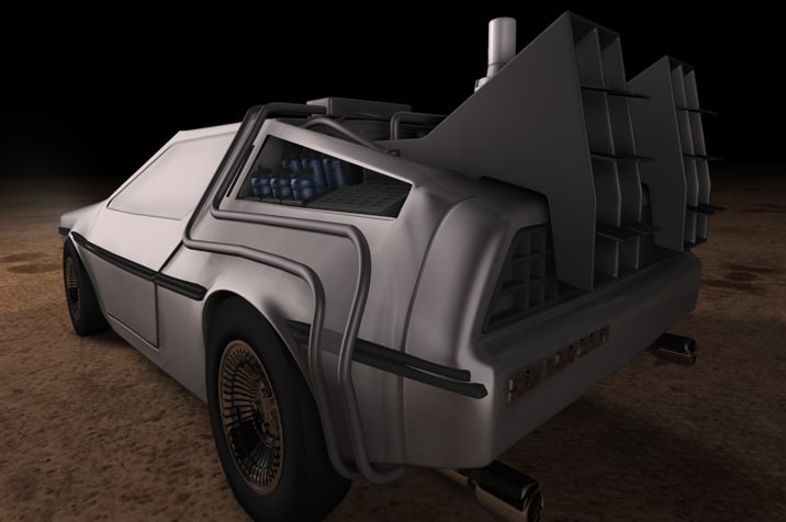 DeLorean time machine 3D model