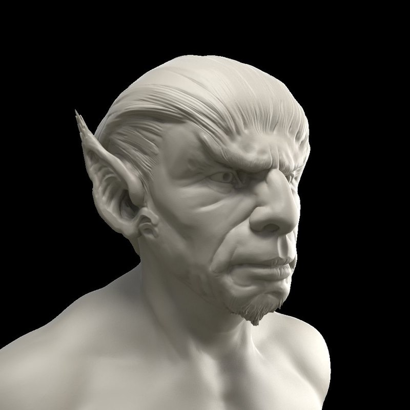 Elf Head 3D model
