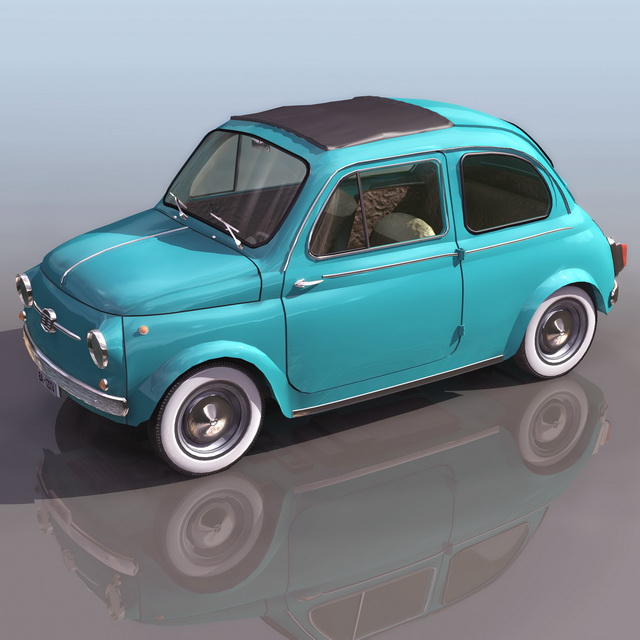 Fiat 500 - Free 3D models