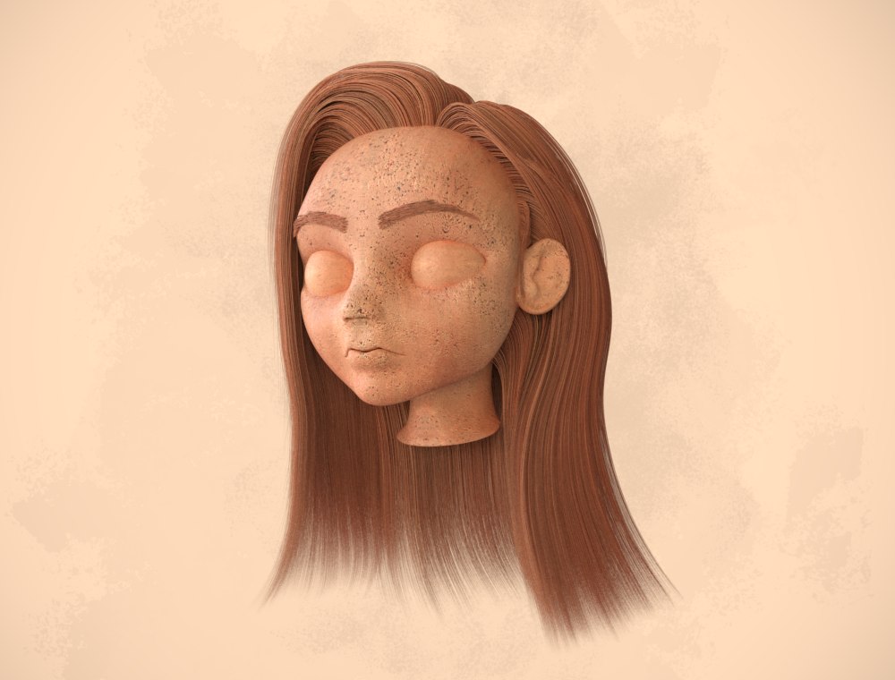 Girl Head 3D model