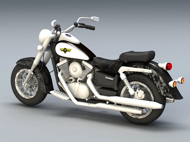 Kawasaki Cruiser Motorcycle 3D model