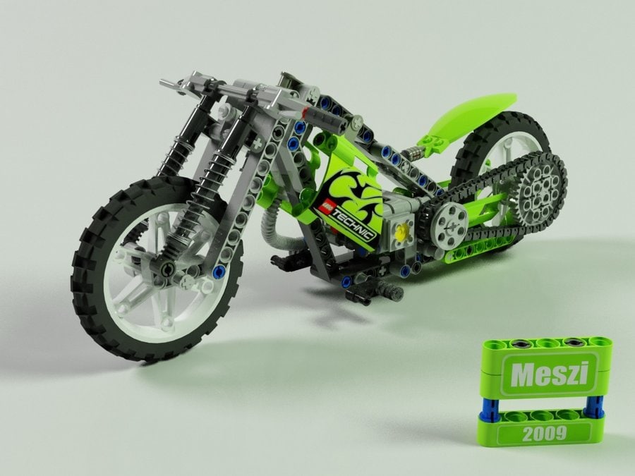 Lego Chopper 3D model
