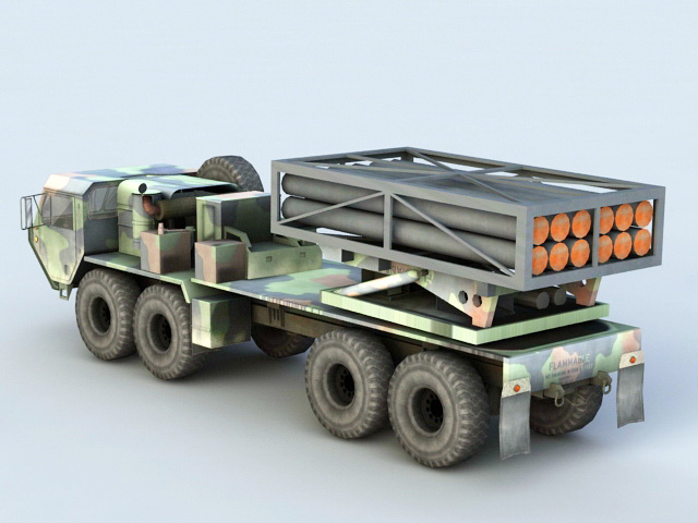 Mobile Missile Launcher Truck 3D model