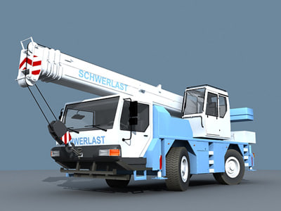 Mobile crane Liebherr LTM 1030 3D model