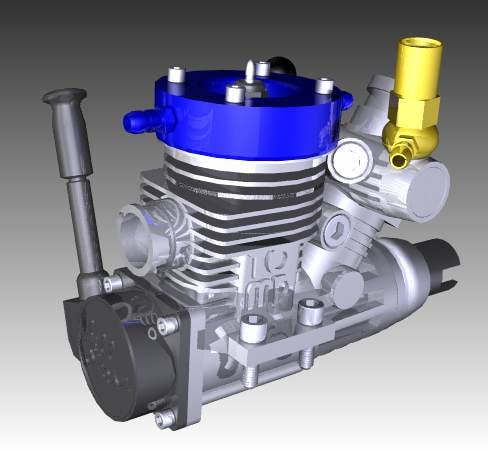 Nitro engine 3D model