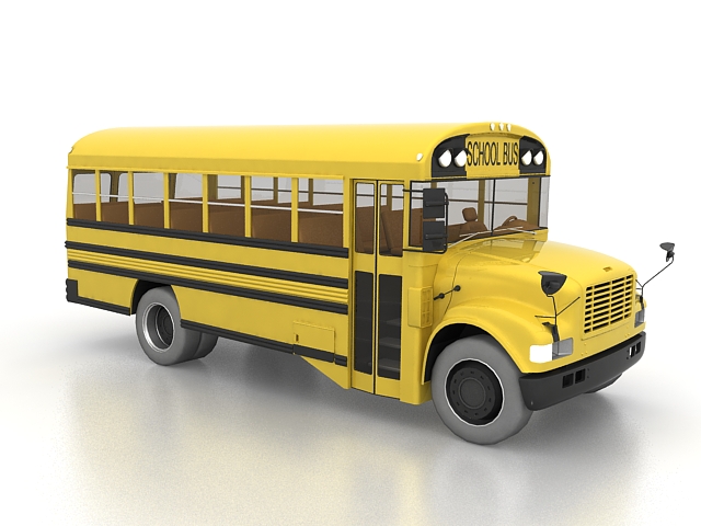 North American school Bus 3D model