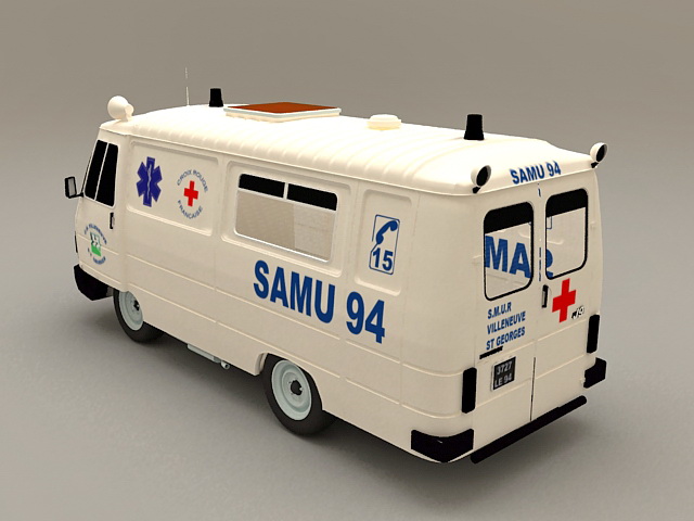 Peogeot Ambulance Car 3D model