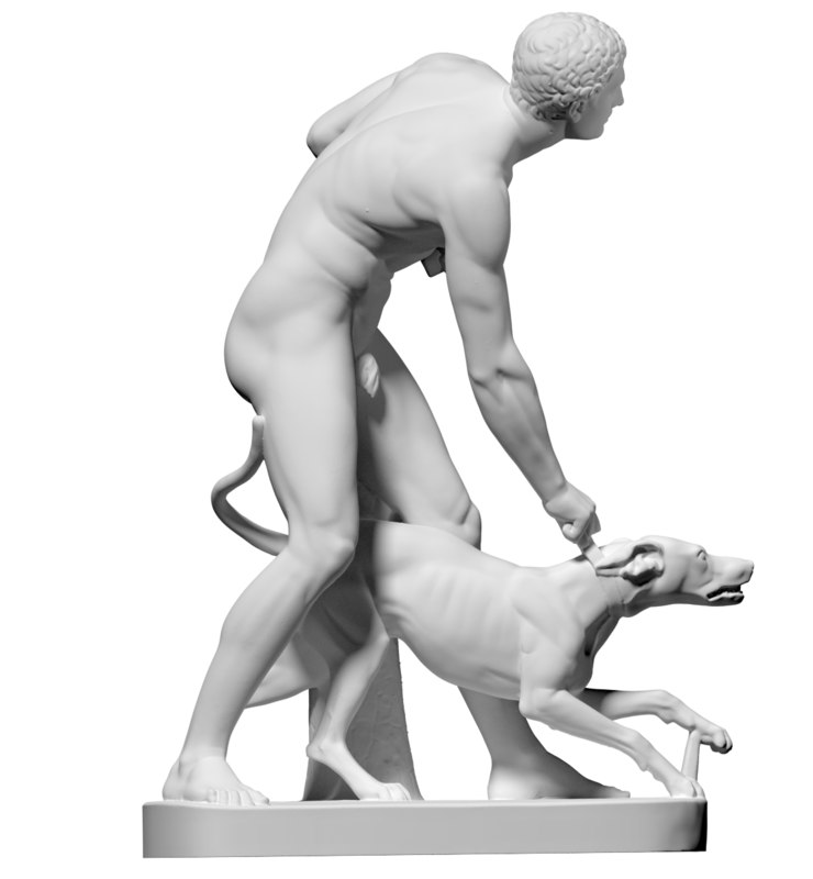 Statue of The Hunter And His Dog 3D model