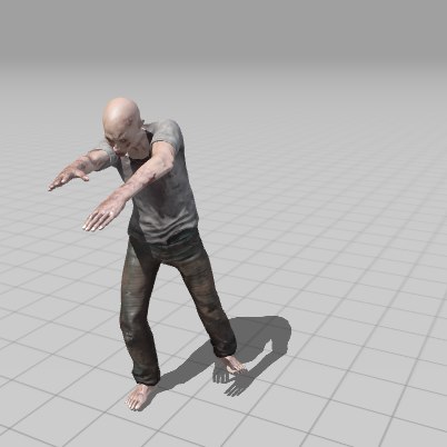 Zombie man 3D model