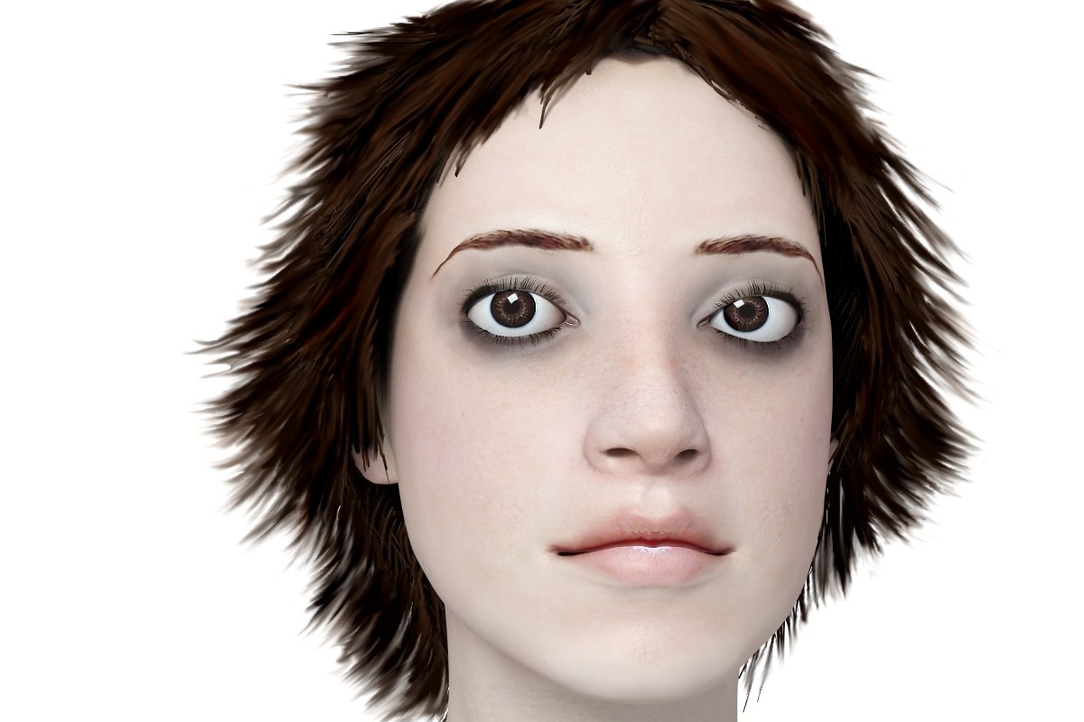 Female face 3D model