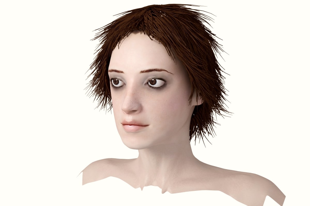 Female face 3D model
