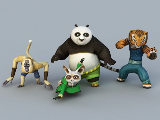 Kung Fu Panda Characters 3d Model Download For Free
