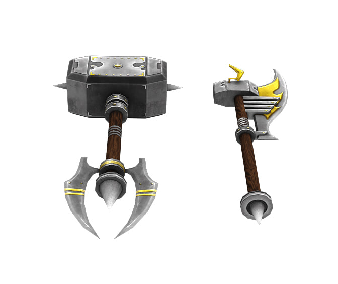 Fantasy melee weapons 3D model