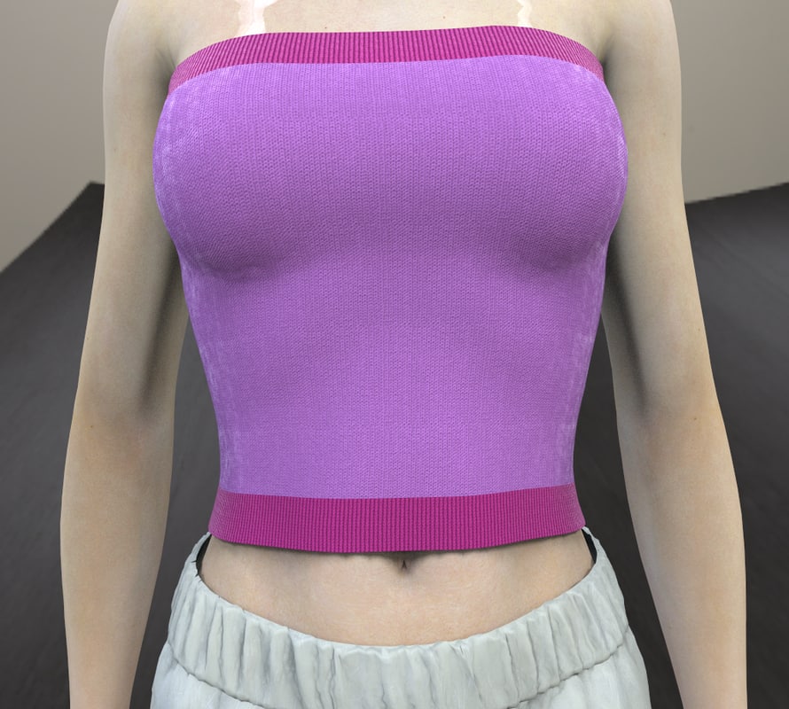 Female knitted top 3D model