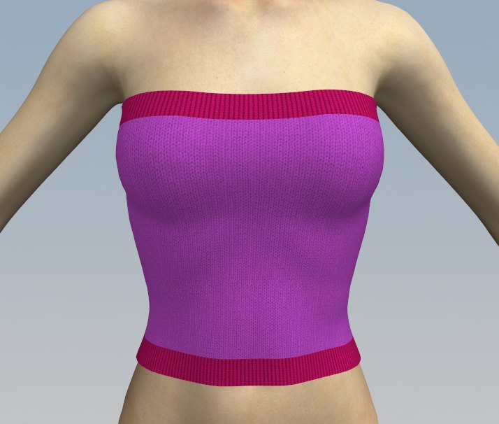 Female knitted top 3D model
