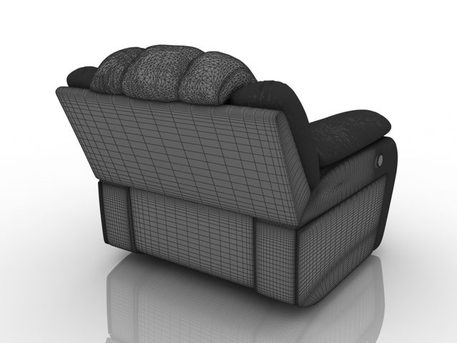 Leather armchair 3D model