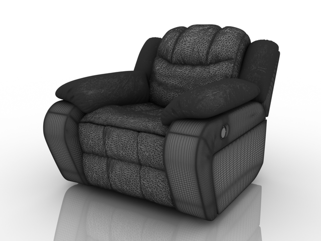 Leather armchair 3D model