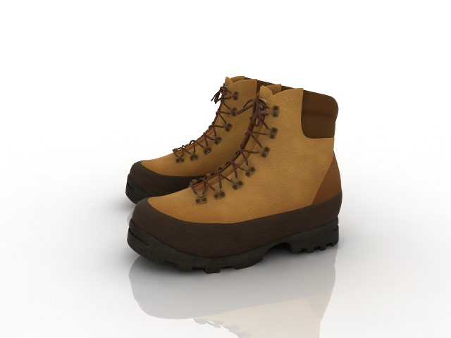 Leather boots 3D model
