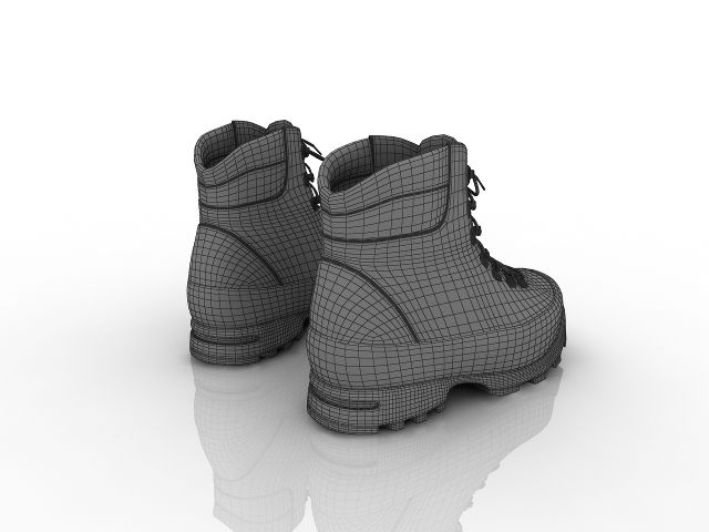 Leather boots 3D model