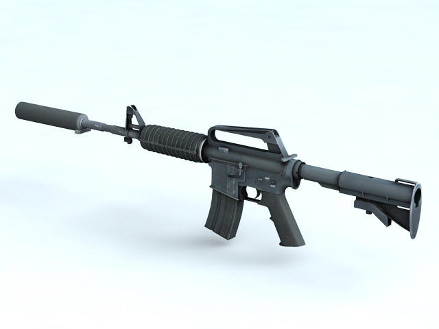 M4A1 Carbine with Silencer 3D model