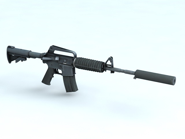 M4A1 Carbine with Silencer 3D model