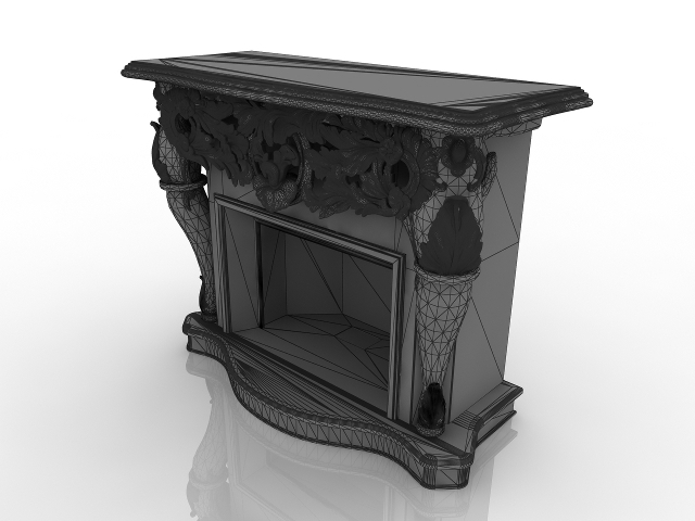 Marble Fireplace 3D model