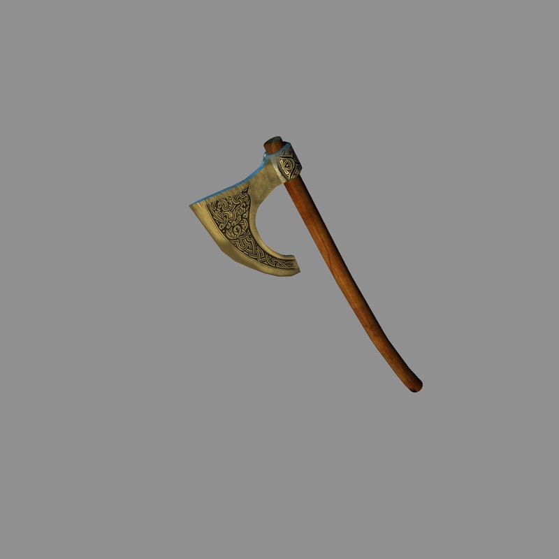 Medieval battle axe 3D model