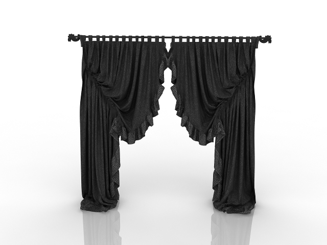 Modern curtains 3D model