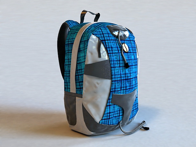 School Backpack 3D model