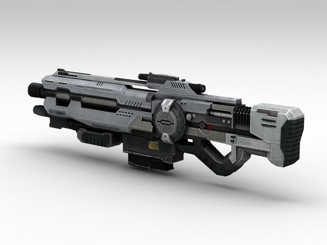 Sci-Fi Assault Rifle 3D model