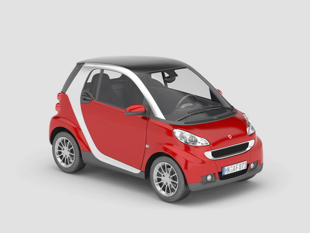 Smart red car 3D model