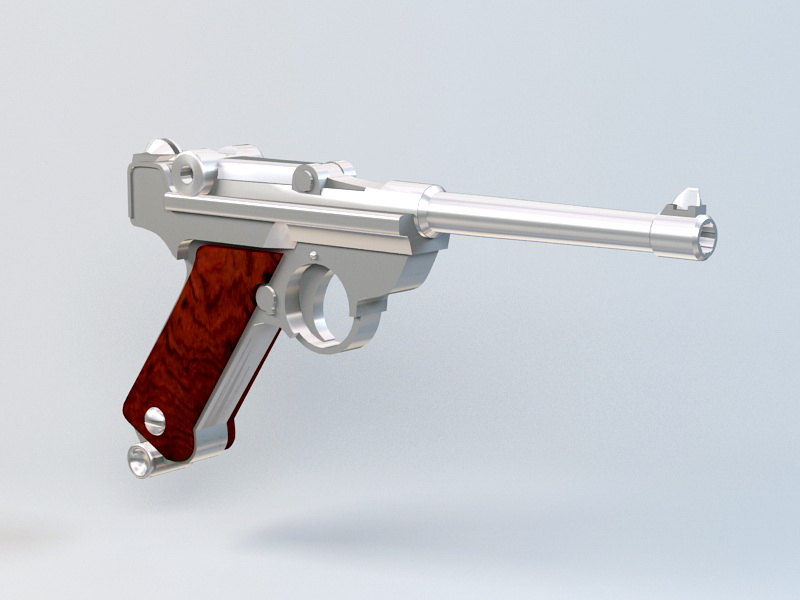 Walther P1 Pistol 3D model