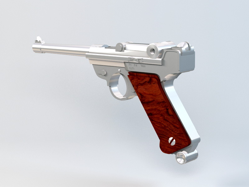 Walther P1 Pistol 3D model