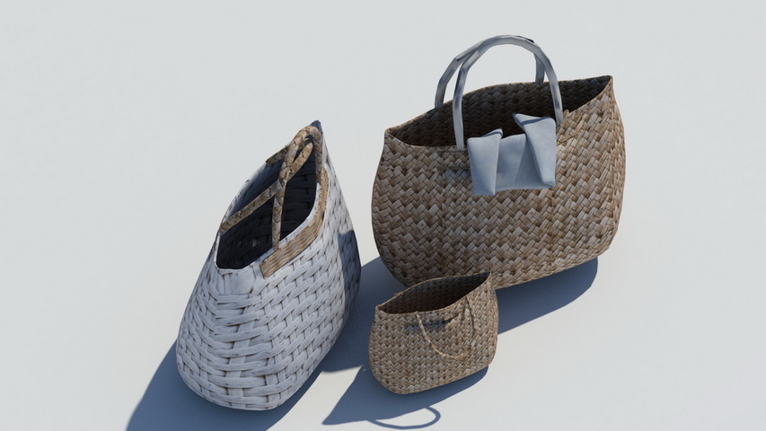 Wicker Handbags 3D model