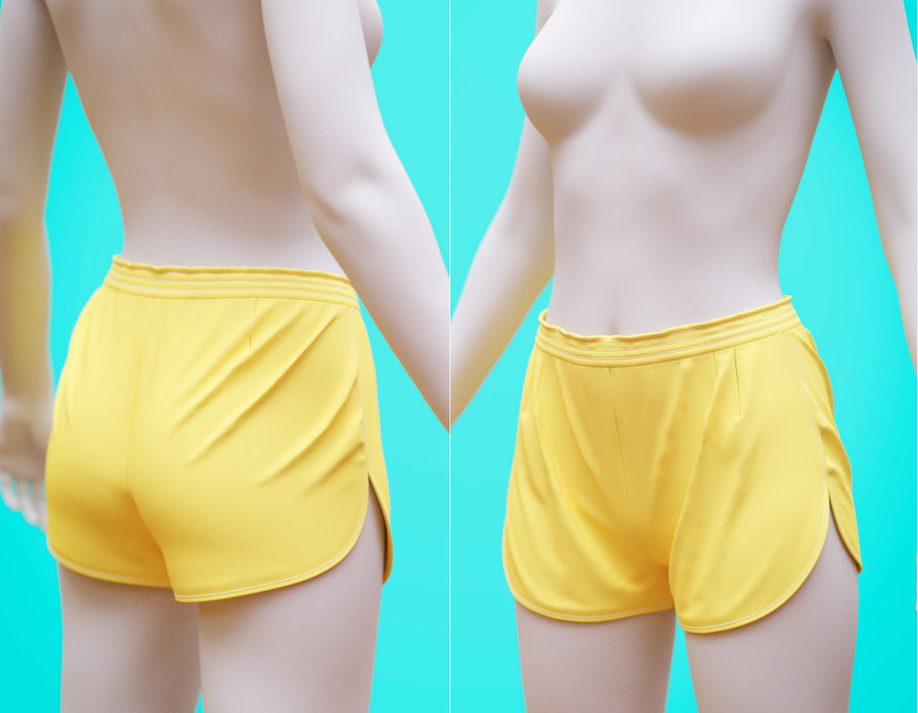 Woman’s Shorts and Undergarment 3D model
