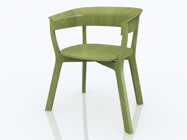 Wooden chair 3D model