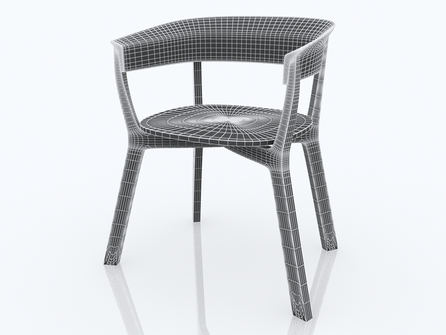 Wooden chair 3D model
