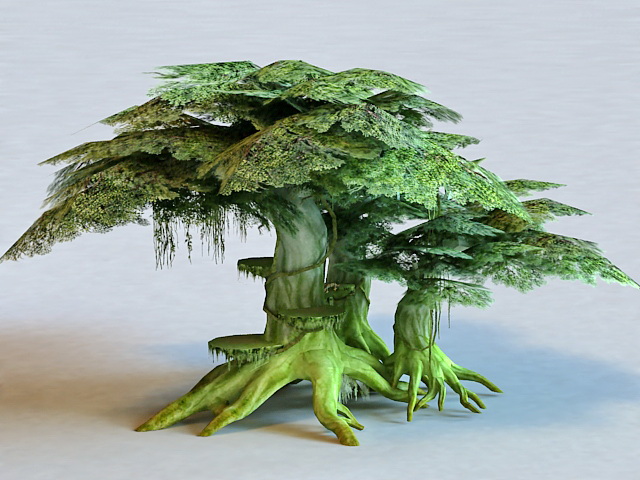 Anime Elf Tree House 3D model