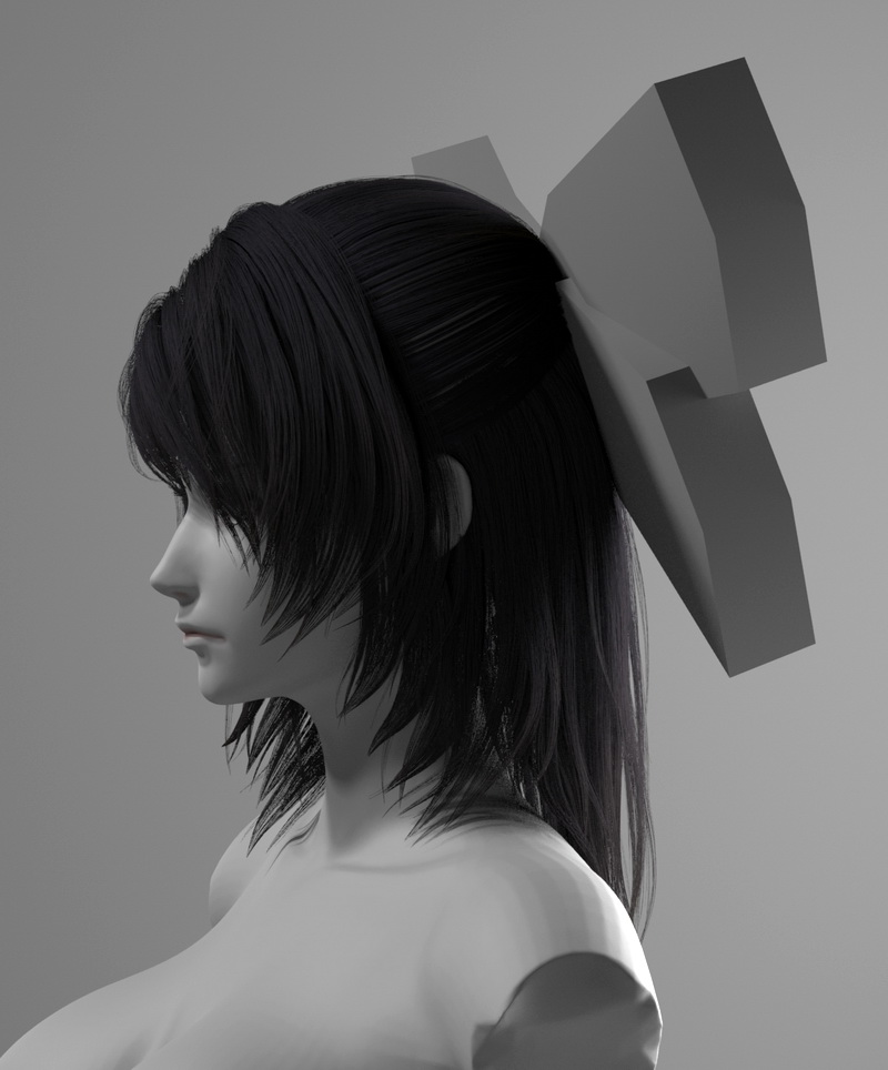 Anime Girl Head 3D model